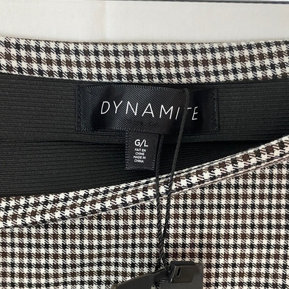 Dynamite Pencil Skirt Mini Houndstooth Pattern - Picture 6 of 10